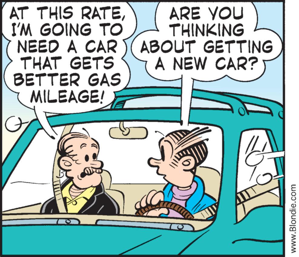 Parallel OCR: AT THIS RATEI'M GOING TO ARE YOU THINKING NEED A CAR ABOUT GETTING A NEW CAR? THAT GETS BETTER GAS MILEAGE! G www.Blondie.com AT THIS RATEI'M GOING TO ARE YOU THINKING NEED A CAR ABOUT GETTING A NEW CAR ? THAT GETS BETTER GAS MILEAGE ! G www.Blondie.com
