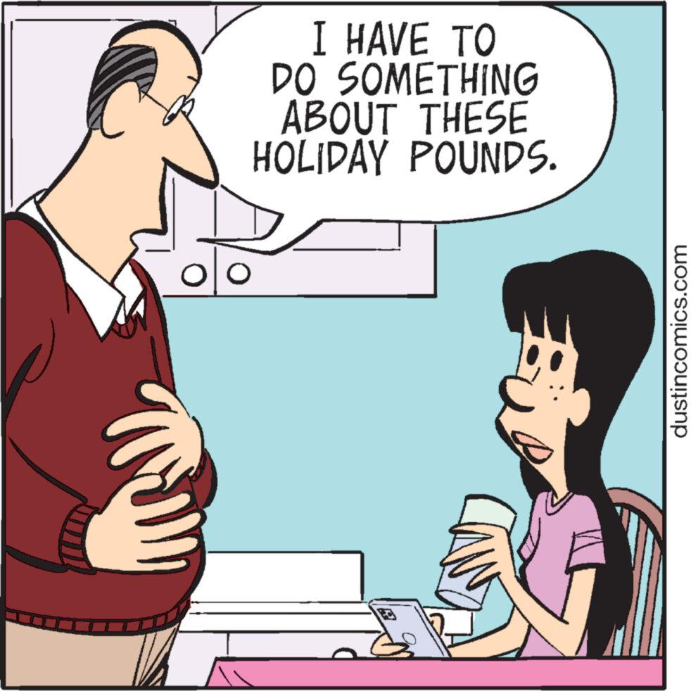 Interaction OCR: O I HAVE TO DO SOMETHING ABOUT THESE HOLIDAY POUNDS. J dustincomics.com O I HAVE TO DO SOMETHING ABOUT THESE HOLIDAY POUNDS . J dustincomics.com