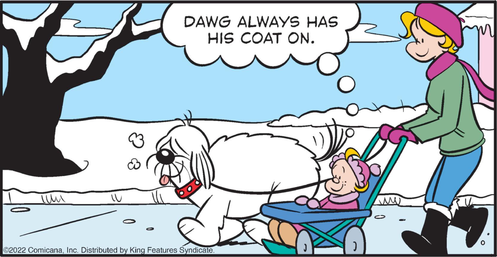 Slope OCR: uum WU 0 a DAWG ALWAYS HAS HIS COAT ON. ©2022 ComicanaInc. Distributed by King Features Syndicate. O ) www ? m uum WU 0 a DAWG ALWAYS HAS HIS COAT ON . © 2022 ComicanaInc. Distributed by King Features Syndicate . O ) www ? m