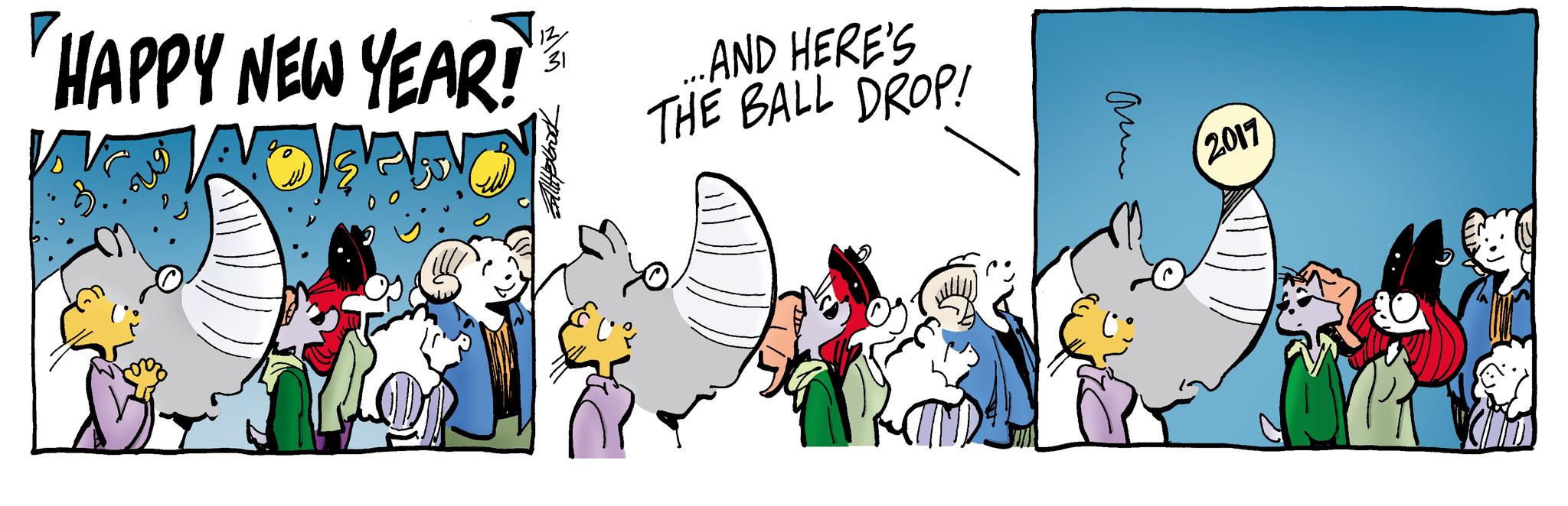Event OCR: HAPPY NEW YEAR! ....AND HERE'S THE BALL DROP! ??? 2017 HAPPY NEW YEAR ! .... AND HERE'S THE BALL DROP ! ??? 2017