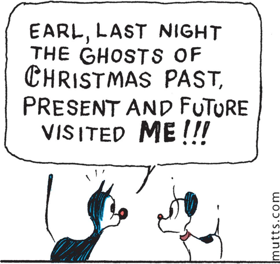 Handwriting OCR: EARLLAST NIGHT THE GHOSTS OF CHRISTMAS PASTPRESENT AND FUTURE VISITED ME!!! mutts.com EARLLAST NIGHT THE GHOSTS OF CHRISTMAS PASTPRESENT AND FUTURE VISITED ME !!! mutts.com