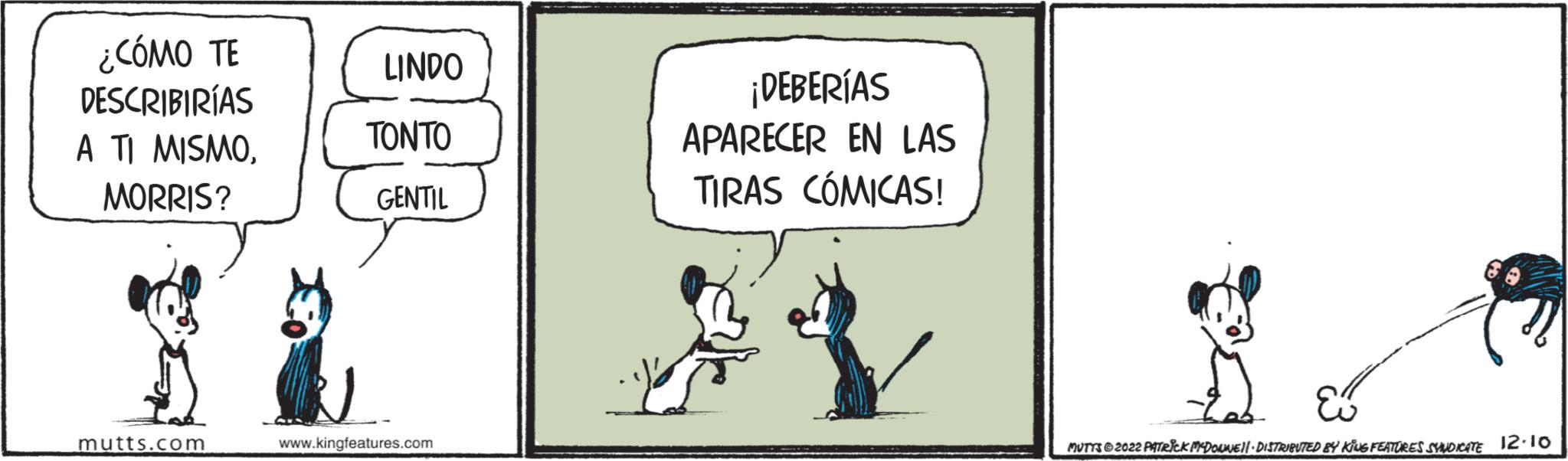 Humour OCR: ¿CÓMO TE DESCRIBIRÍAS A TI MISMOMORRIS? mutts.com LINDO TONTO GENTIL www.kingfeatures.com ¡DEBERÍAS APARECER EN LAS TIRAS CÓMICAS! MUTTS 2022 PATRICK MYDOUNE!!· DISTRIBUTED BY KING FEATURES SYNDICATE 12.10 ¿ CÓMO TE DESCRIBIRÍAS A TI MISMOMORRIS ? mutts.com LINDO TONTO GENTIL www.kingfeatures.com ¡ DEBERÍAS APARECER EN LAS TIRAS CÓMICAS ! MUTTS 2022 PATRICK MYDOUNE !! · DISTRIBUTED BY KING FEATURES SYNDICATE 12.10