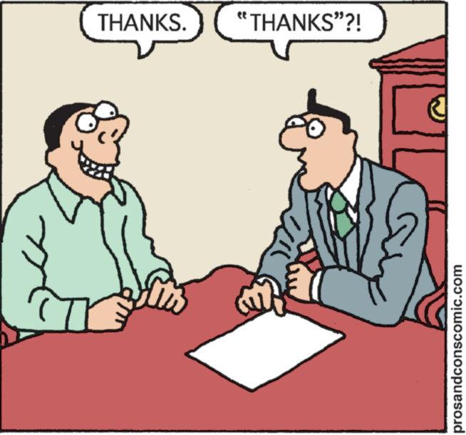 Rectangle OCR: THANKS. "THANKS"?! prosandconscomic.com THANKS . " THANKS " ?! prosandconscomic.com