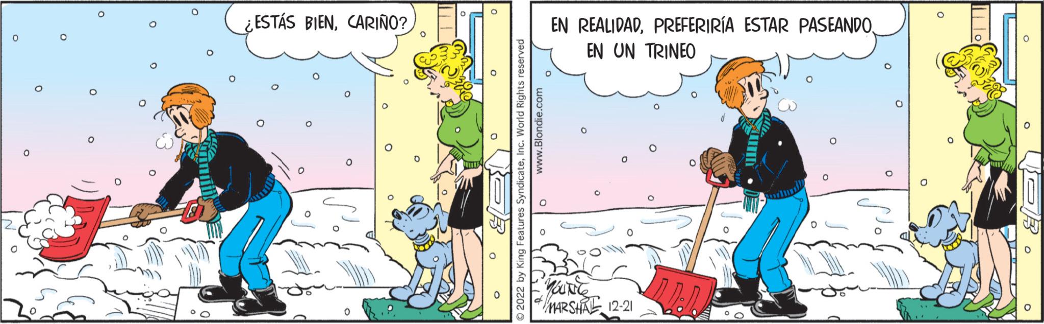 Conversation OCR: 0 O O 0 0 ¿ESTÁS BIENCARIÑO? 0 O O O O O www.Blondie.com ?2022 by King Features SyndicateInc. World Rights reserved 0 EN REALIDADEN UN TRINEO You're MARSHA 12-21 DD:D O O glo 0 ??? 0 O O 0 0 ¿ ESTÁS BIENCARIÑO ? 0 O O O O O www.Blondie.com ?2022 by King Features SyndicateInc. World Rights reserved 0 EN REALIDADPREFERIRÍA ESTAR PASEANDOEN UN TRINEO You're MARSHA 12-21 DD : D O O glo 0 ? ? ?