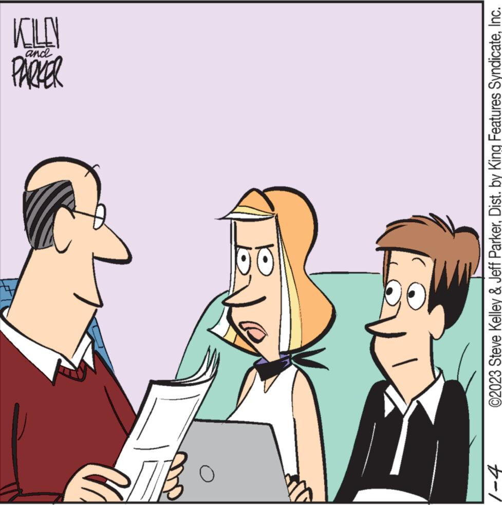 Community OCR: O 1-4 and PARKER KILO ©2023 Steve Kelley & Jeff ParkerInc. O 1-4 and PARKER KILO © 2023 Steve Kelley & Jeff ParkerDist . by King Features Syndicate