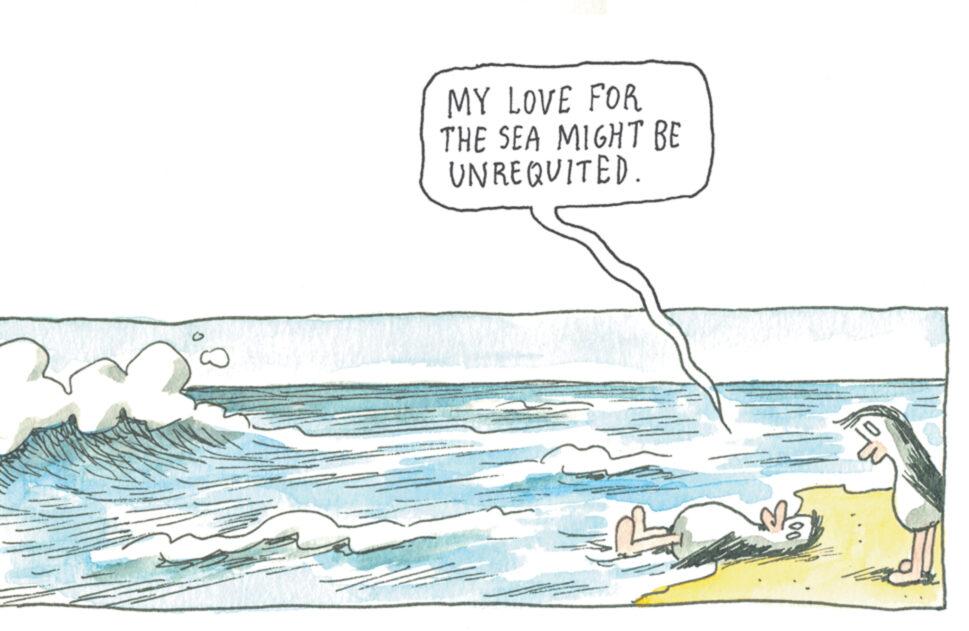 Drawing OCR: MY LOVE FOR THE SEA MIGHT BE UNREQUITED. u MY LOVE FOR THE SEA MIGHT BE UNREQUITED . u