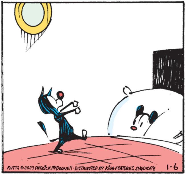 Illustration OCR: MUTTS © 2023 PATRICK MCDONNEll · DISTRIBUTED BY KING FEATURES SYNDICATE e 1.6 MUTTS © 2023 PATRICK MCDONNEll · DISTRIBUTED BY KING FEATURES SYNDICATE e 1.6