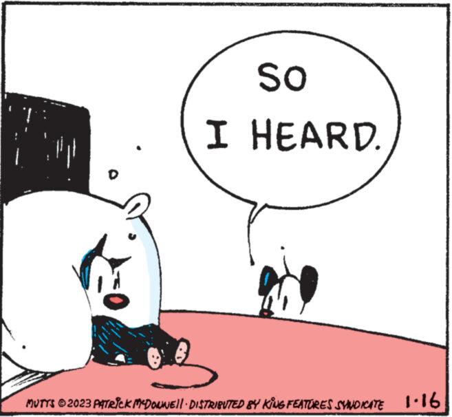 Line OCR: wwwwwww wwwwww D ww wwwwww wwww www 50 I HEARD MUTTS © 2023 PATRICK MCDONWEll · DISTRIBUTED BY KING FEATURES SYNDICATE 1.16 wwwwwww wwwwww D ww wwwwww wwww www 50 I HEARD MUTTS © 2023 PATRICK MCDONWEll · DISTRIBUTED BY KING FEATURES SYNDICATE 1.16