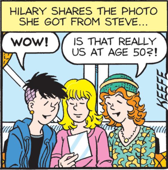 Gesture OCR: HILARY SHARES THE PHOTO SHE GOT FROM STEVE... WOW! IS THAT REALLY US AT AGE 50?! 7-70 KEEFE 10 HILARY SHARES THE PHOTO SHE GOT FROM STEVE ... WOW ! IS THAT REALLY US AT AGE 50 ?! 7-70 KEEFE 10