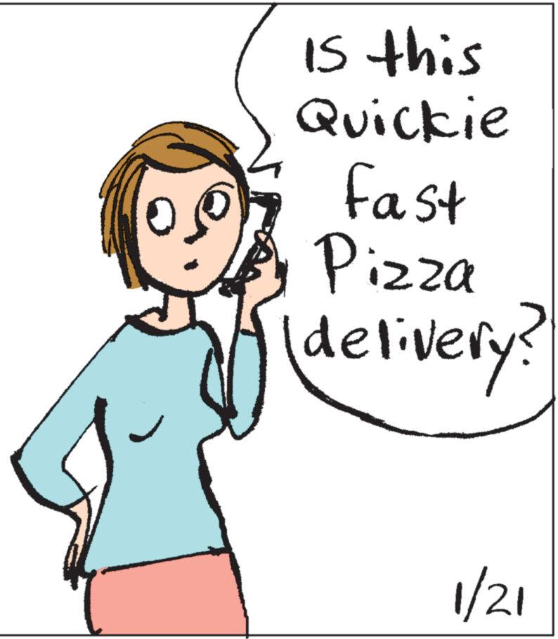 Smile OCR: Is this Quickie fast Pizza (delivery? 1/21 Is this Quickie fast Pizza ( delivery ? 1/21
