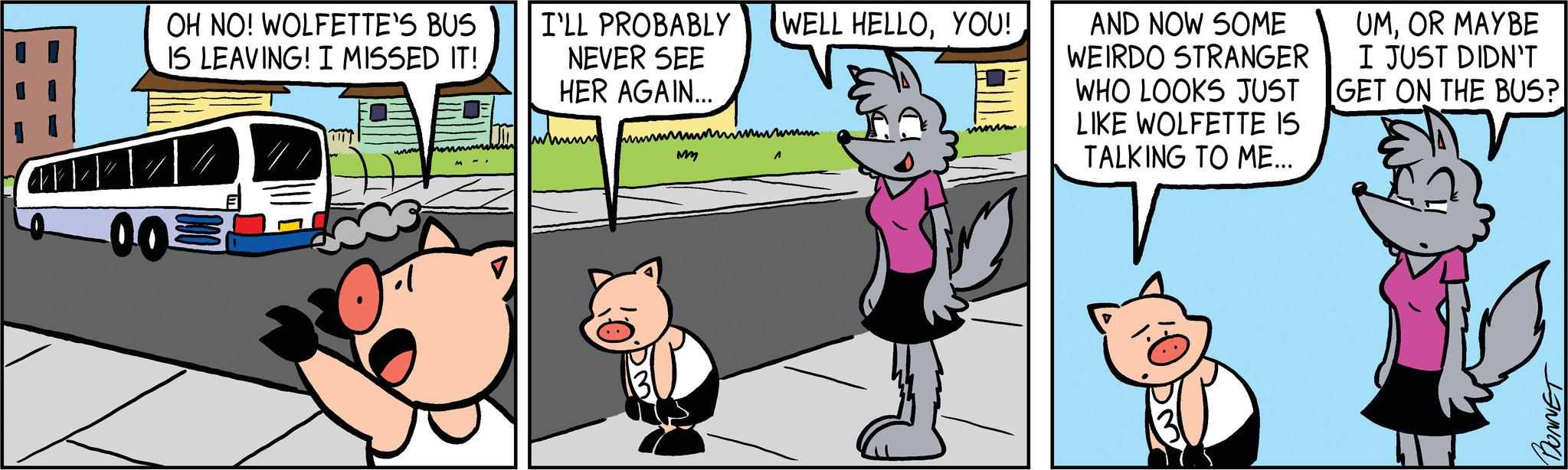 Parallel OCR: OH NO! WOLFETTE'S BUS IS LEAVING! I MISSED IT! 00 I'LL PROBABLY NEVER SEE HER AGAIN... wwwmm WELL HELLOYOU! wwwwwwwwww Mm in AND NOW SOME WEIRDO STRANGER WHO LOOKS JUST LIKE WOLFETTE IS TALKING TO ME... UMOR MAYBE I JUST DIDN'T GET ON THE BUS? BONNET OH NO ! WOLFETTE'S BUS IS LEAVING ! I MISSED IT ! 00 I'LL PROBABLY NEVER SEE HER AGAIN ... wwwmm WELL HELLOYOU ! wwwwwwwwww Mm in AND NOW SOME WEIRDO STRANGER WHO LOOKS JUST LIKE WOLFETTE IS TALKING TO ME ... UMOR MAYBE I JUST DIDN'T GET ON THE BUS ? BONNET