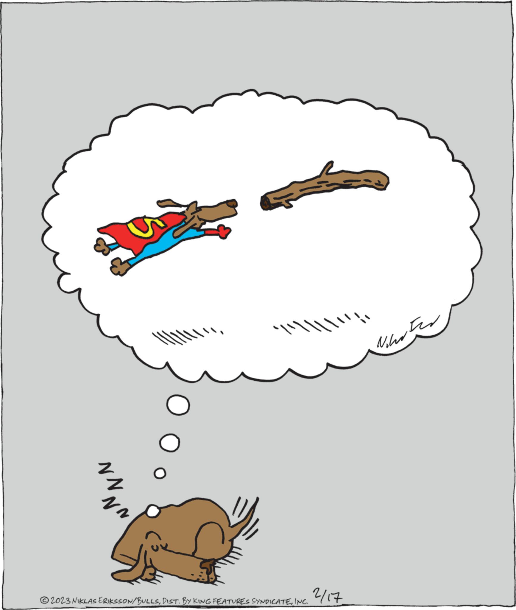 Illustration OCR: ? ? © 2023 NIKLAS ERIKSSON/BULLSINC 2/17 Nihoter ? ? © 2023 NIKLAS ERIKSSON / BULLSDIST . BY KING FEATURES SYNDICATEINC 2/17 Nihoter