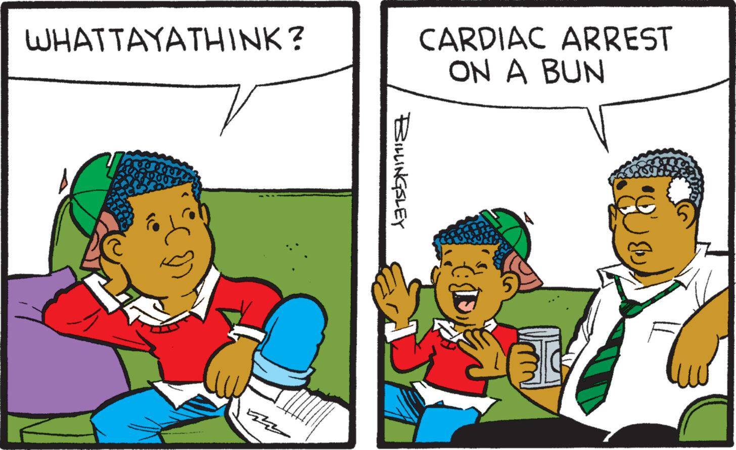 Happy OCR: WHATTAYATHINK? BILLINGSLEY CARDIAC ARREST ON A BUN WHATTAYATHINK ? BILLINGSLEY CARDIAC ARREST ON A BUN