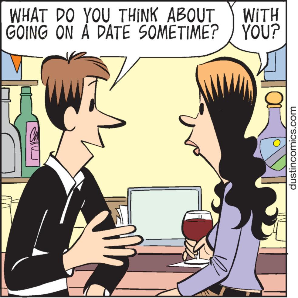 Mammal OCR: WHAT DO YOU THINK ABOUT GOING ON A DATE SOMETIME? / YOU? WITH 1 dustincomics.com WHAT DO YOU THINK ABOUT GOING ON A DATE SOMETIME ? / YOU ? WITH 1 dustincomics.com
