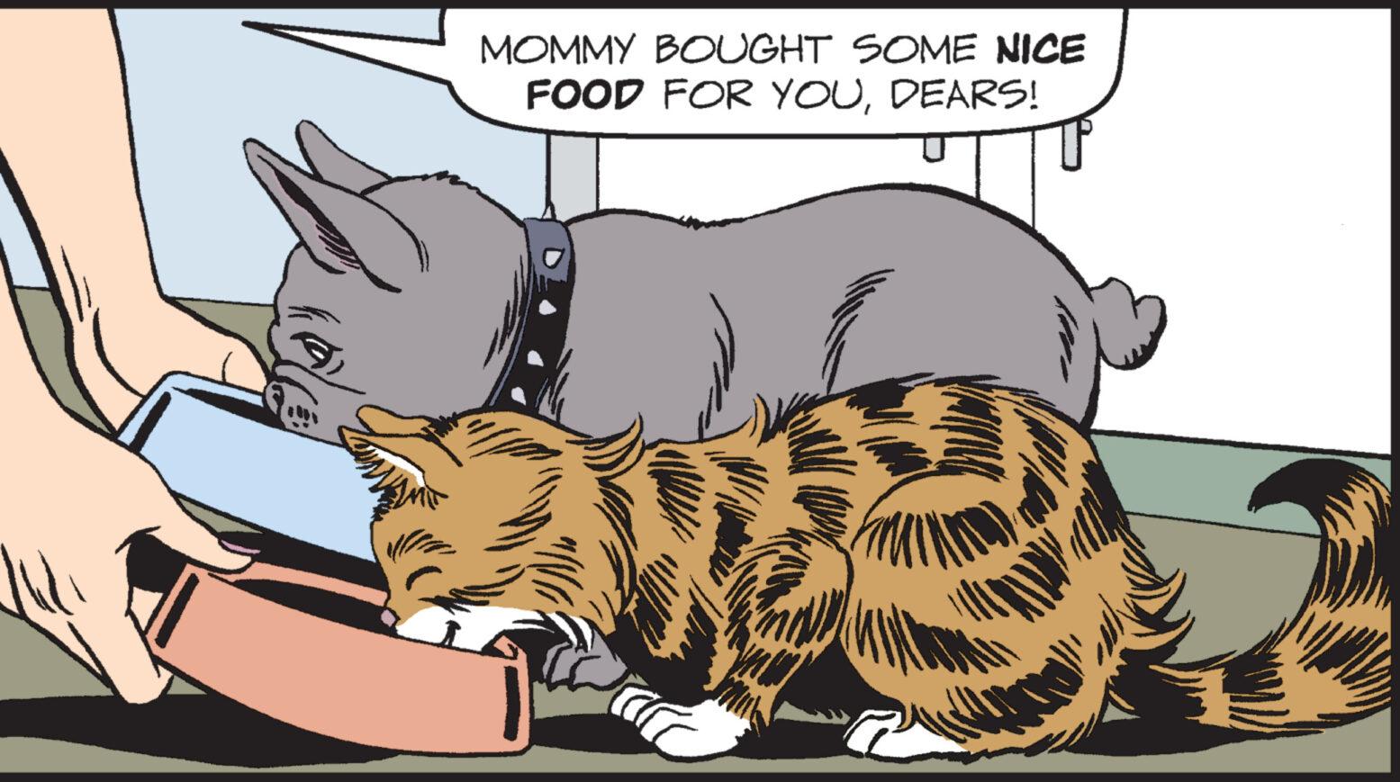 Snout OCR: MOMMY BOUGHT SOME NICE FOOD FOR YOUDEARS! ac KAN MOMMY BOUGHT SOME NICE FOOD FOR YOUDEARS ! ac KAN