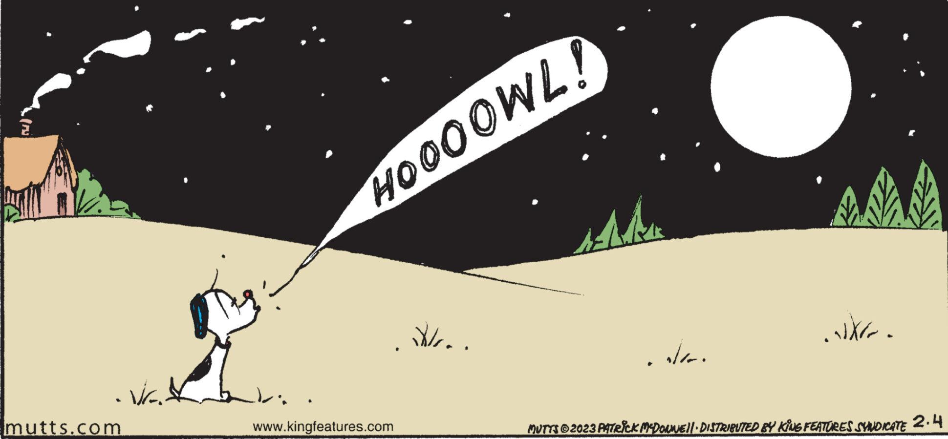 Graphics OCR: .(~ ? mutts.com HOOOOWL! www.kingfeatures.com W.. + alda. sikre. MUTTS © 2023 PATRICK MCDONWE||· DISTRIBUTED BY KING FEATURES SYNDICATE 2.4 . ( ~ ? mutts.com HOOOOWL ! www.kingfeatures.com W .. + alda . sikre . MUTTS © 2023 PATRICK MCDONWE || · DISTRIBUTED BY KING FEATURES SYNDICATE 2.4