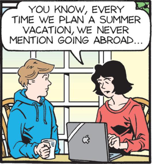 Headgear OCR: ?? YOU KNOWEVERY TIME WE PLAN A SUMMER VACATIONWE NEVER MENTION GOING ABROAD... K ?? YOU KNOWEVERY TIME WE PLAN A SUMMER VACATIONWE NEVER MENTION GOING ABROAD ... K