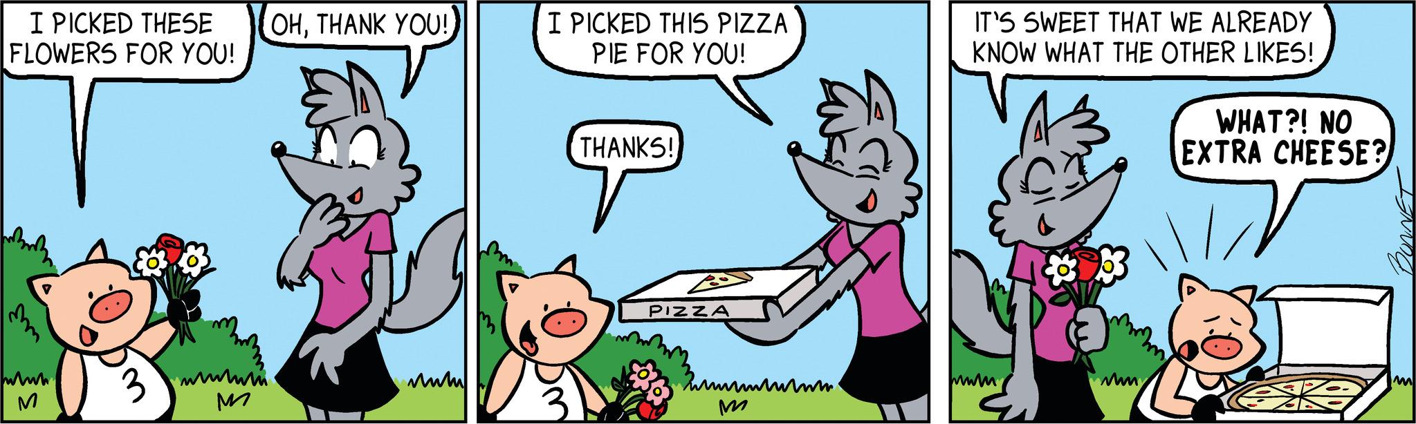 Line OCR: I PICKED THESE OHTHANK YOU! FLOWERS FOR YOU! www. M www M www I PICKED THIS PIZZA PIE FOR YOU! THANKS! T ????? www. M IT'S SWEET THAT WE ALREADY KNOW WHAT THE OTHER LIKES! www. wwm WHAT?! NO EXTRA CHEESE? m I PICKED THESE OHTHANK YOU ! FLOWERS FOR YOU ! www . M www M www I PICKED THIS PIZZA PIE FOR YOU ! THANKS ! T ????? www . M IT'S SWEET THAT WE ALREADY KNOW WHAT THE OTHER LIKES ! www . wwm WHAT ?! NO EXTRA CHEESE ? m