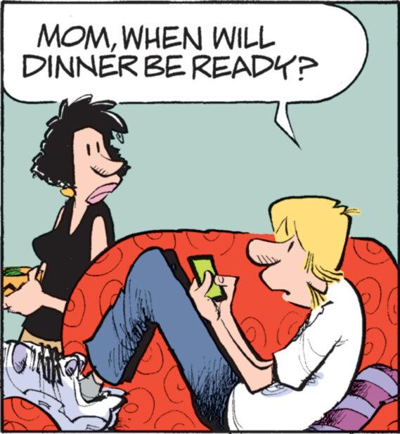 Conversation OCR: MOMWHEN WILL DINNER BE READY? VANNA CA Me MOMWHEN WILL DINNER BE READY ? VANNA CA Me