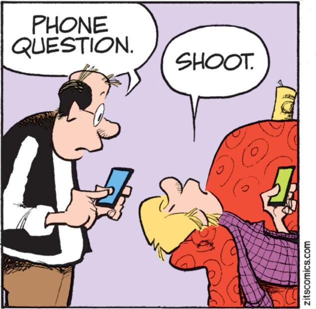 Interaction OCR: PHONE QUESTION. SHOOT. @ zitscomics.com PHONE QUESTION . SHOOT . @ zitscomics.com