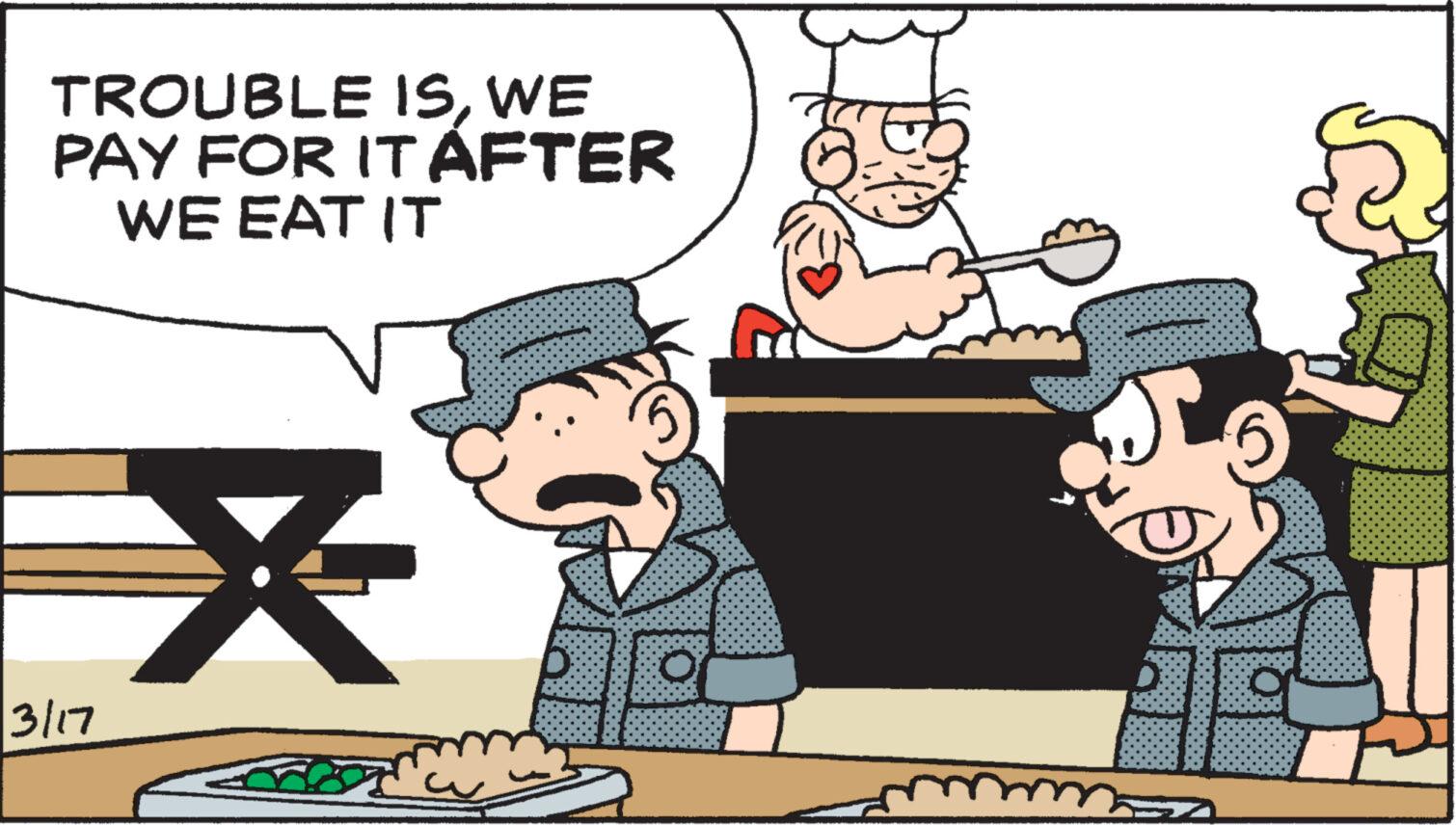 Event OCR: ISWE TROUBLE PAY FOR IT AFTER WE EAT IT * 3/17 5 1 2 ISWE TROUBLE PAY FOR IT AFTER WE EAT IT * 3/17 5 1 2