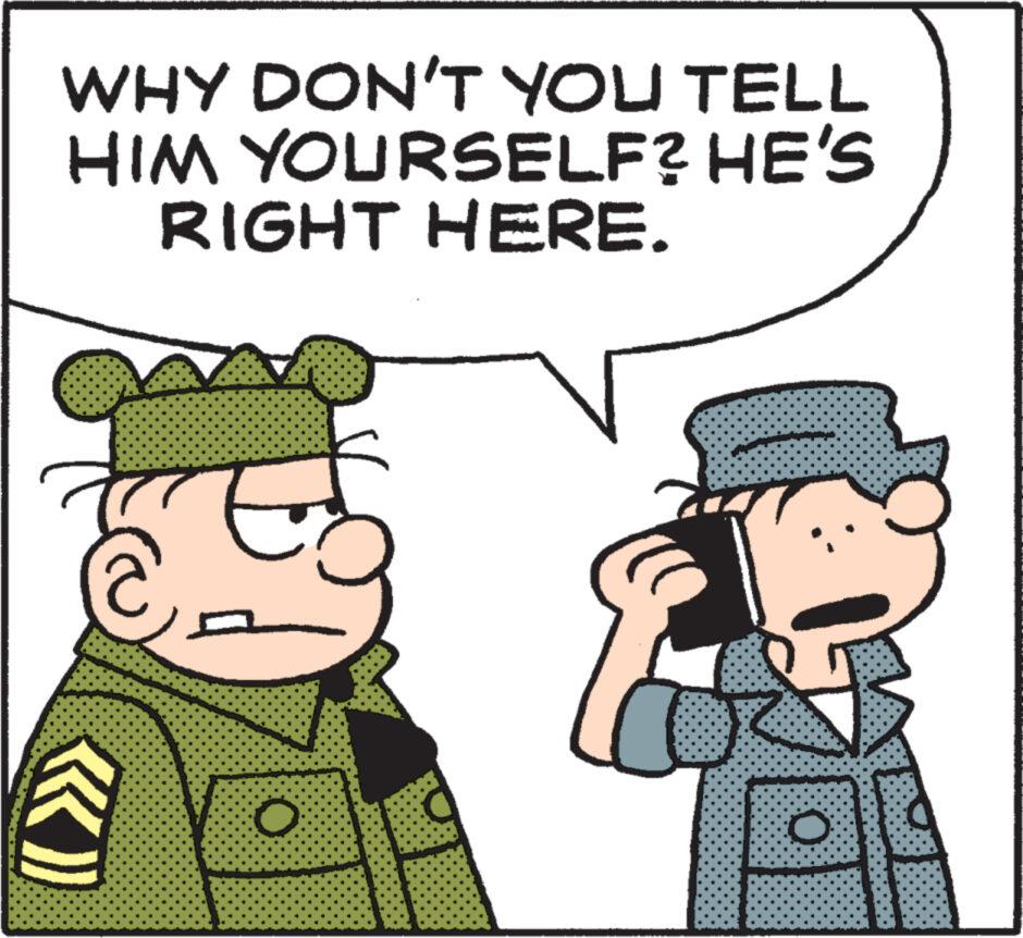 Fictional character OCR: WHY DON'T YOU TELL HIM YOURSELF? HE'S RIGHT HERE. ()) O O WHY DON'T YOU TELL HIM YOURSELF ? HE'S RIGHT HERE . ( ) ) O O