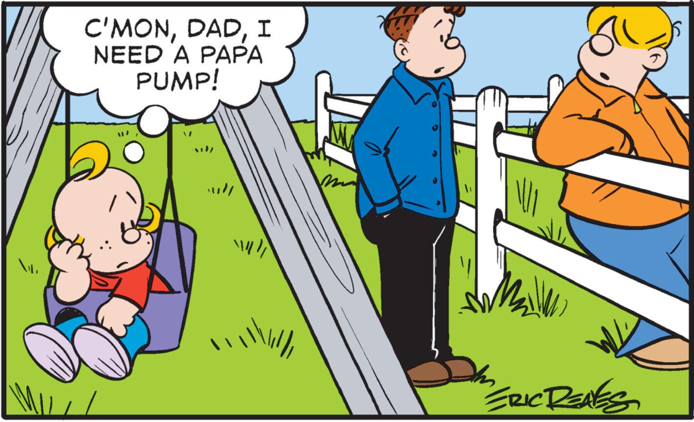 Illustration OCR: C'MONI NEED A PAPA PUMP! |||||||| ERIC RENES C'MONI NEED A PAPA PUMP ! |||||||| ERIC RENES