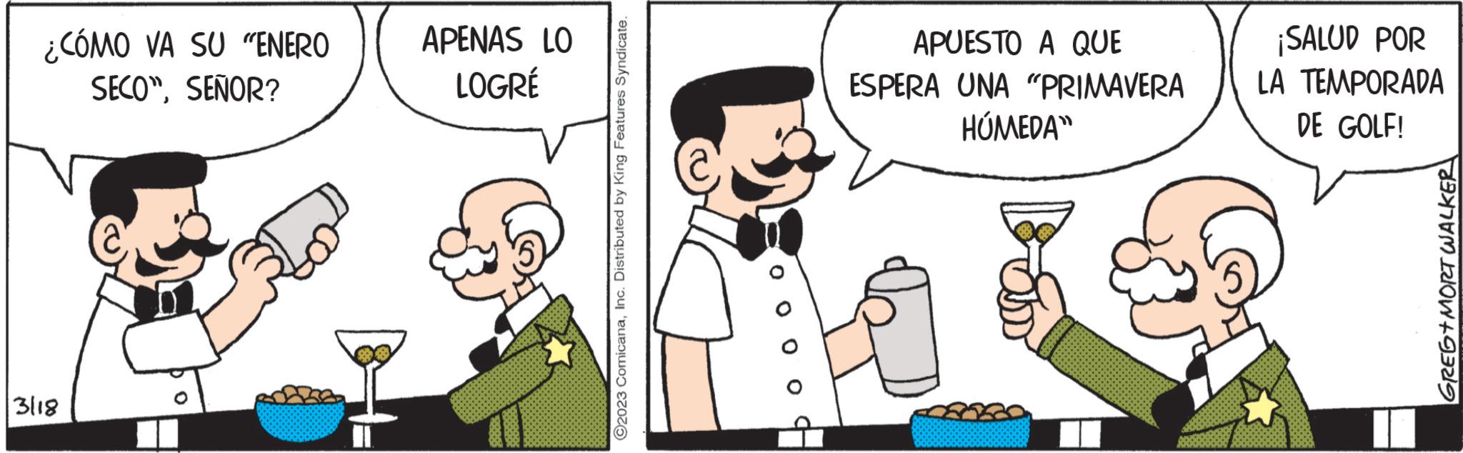 Happy OCR: ¿CÓMO VA SU "ENERO SECO"SEÑOR? 3118 APENAS LO LOGRÉ ©2023 ComicanaInc. Distributed by King Features Syndicate. APUESTO A QUE ESPERA UNA "PRIMAVERA HÚMEDA" ¡SALUD POR LA TEMPORADA DE GOLF! GREG+MORT WALKER ¿ CÓMO VA SU " ENERO SECO "SEÑOR ? 3118 APENAS LO LOGRÉ © 2023 ComicanaInc. Distributed by King Features Syndicate . APUESTO A QUE ESPERA UNA " PRIMAVERA HÚMEDA " ¡ SALUD POR LA TEMPORADA DE GOLF ! GREG + MORT WALKER
