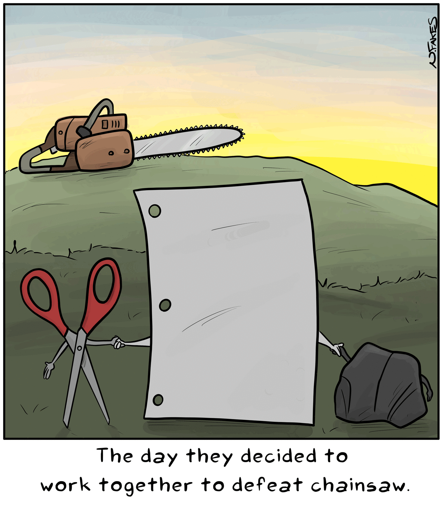 Art OCR: D)) ??? The day they decided to work together to defeat chainsaw. S D ) ) ??? The day they decided to work together to defeat chainsaw . S