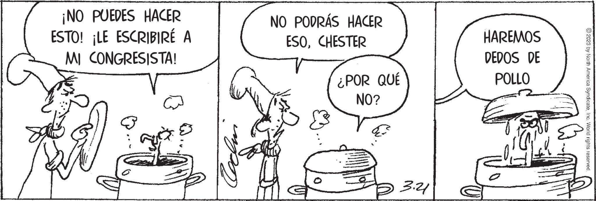 Gesture OCR: ¡NO PUEDES HACER ESTO! ¡LE ESCRIBIRÉ A MI CONGRESISTA! NO PODRÁS HACER ESOCHESTER ¿POR QUÉ NO? 3.21 HAREMOS DEDOS DE POLLO © 2023 by North America SyndicateInc. World rights reserved. ¡ NO PUEDES HACER ESTO ! ¡ LE ESCRIBIRÉ A MI CONGRESISTA ! NO PODRÁS HACER ESOCHESTER ¿ POR QUÉ NO ? 3.21 HAREMOS DEDOS DE POLLO © 2023 by North America SyndicateInc. World rights reserved .