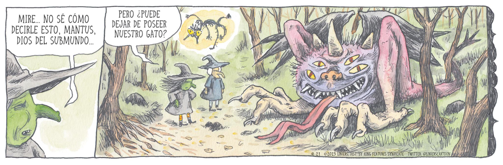 Visual arts OCR: MIRE... NO SÉ CÓMO DECIRLE ESTODIOS DEL SUBMUNDO.... PERO ¿PUEDE DEJAR DE POSEER NUESTRO GATO? 4-21 2023 LINIERSDIST BY KING FEATURES SYNDICATE TWITTER: @LINIERSCARTOON MIRE ... NO SÉ CÓMO DECIRLE ESTODIOS DEL SUBMUNDO .... PERO ¿ PUEDE DEJAR DE POSEER NUESTRO GATO ? 4-21 2023 LINIERSDIST BY KING FEATURES SYNDICATE TWITTER : @LINIERSCARTOON