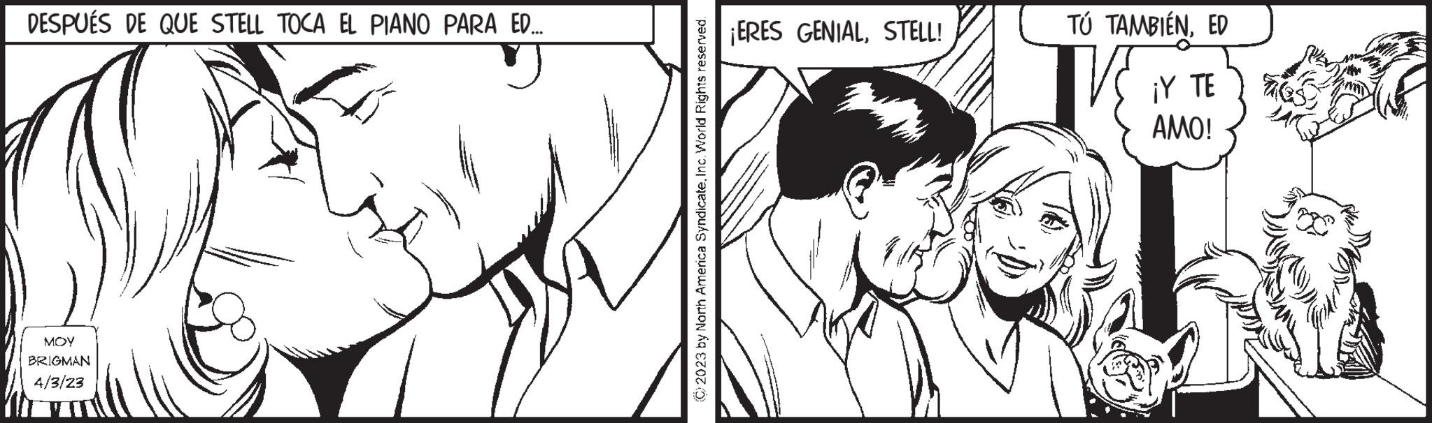 Organ OCR: DESPUÉS DE QUE STELL TOCA EL PIANO PARA ED..... ??? BRIGMAN 4/3/23 © 2023 by North America SyndicateInc. World Rights reserved. ¡ERES GENIALSTELL! TÚ TAMBIÉNED ¡Y TE ????! DESPUÉS DE QUE STELL TOCA EL PIANO PARA ED ..... ??? BRIGMAN 4/3/23 © 2023 by North America SyndicateInc. World Rights reserved . ¡ ERES GENIALSTELL ! TÚ TAMBIÉNED ¡ Y TE ???? !