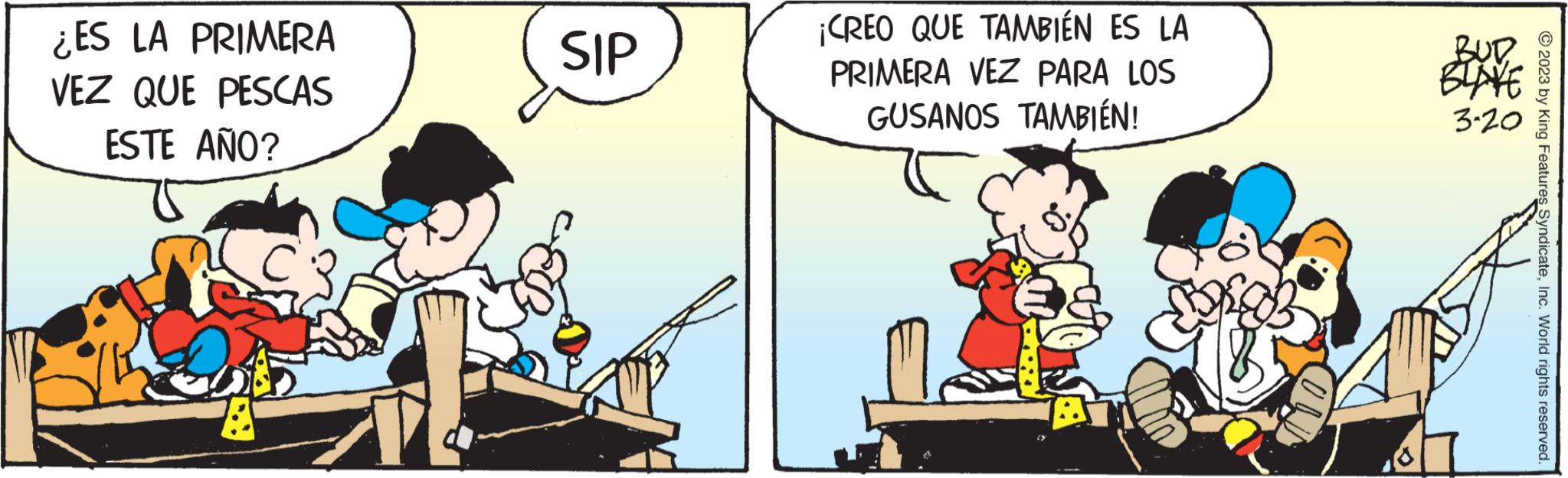 Font OCR: ¿ES LA PRIMERA VEZ QUE PESCAS ESTE AÑO? La SIP ¡CREO QUE TAMBIÉN ES LA PRIMERA VEZ PARA LOS GUSANOS TAMBIÉN! 18 85 BUD BLAKE 3.20 © 2023 by King Features SyndicateInc. World rights reserved. ¿ ES LA PRIMERA VEZ QUE PESCAS ESTE AÑO ? La SIP ¡ CREO QUE TAMBIÉN ES LA PRIMERA VEZ PARA LOS GUSANOS TAMBIÉN ! 18 85 BUD BLAKE 3.20 © 2023 by King Features SyndicateInc. World rights reserved .
