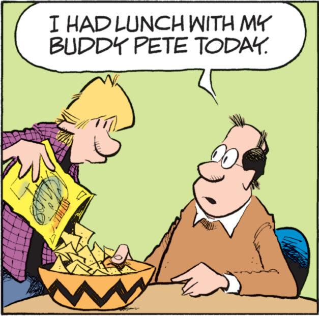 Font OCR: **** I HAD LUNCH WITH MY BUDDY PETE TODAY. MANN **** I HAD LUNCH WITH MY BUDDY PETE TODAY . MANN