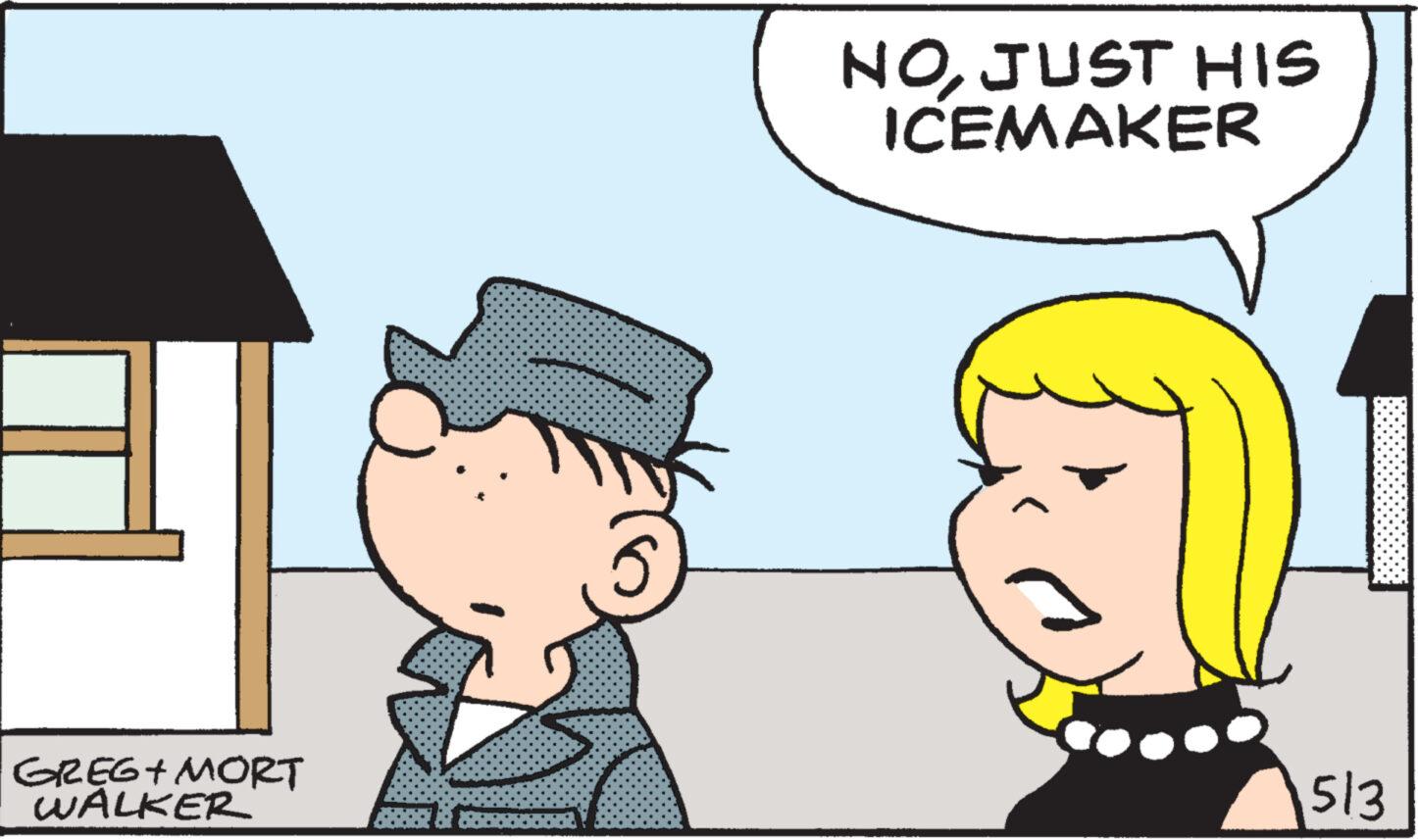 Organism OCR: ? GREG+MORT WALKER NOJUST HIS ICEMAKER 513 ? GREG + MORT WALKER NOJUST HIS ICEMAKER 513