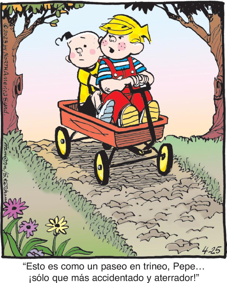 Cart OCR: ?2023 by NORTH America Synd. Hamorn/S.Ketcham 4-25 "Esto es como un paseo en trineoPepe... ¡sólo que más accidentado y aterrador!" ?2023 by NORTH America Synd . Hamorn / S.Ketcham 4-25 " Esto es como un paseo en trineoPepe ... ¡ sólo que más accidentado y aterrador ! "