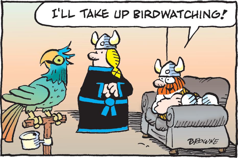 Art OCR: I'LL TAKE UP BIRDWATCHING! You 795 BROWNE I'LL TAKE UP BIRDWATCHING ! You 795 BROWNE