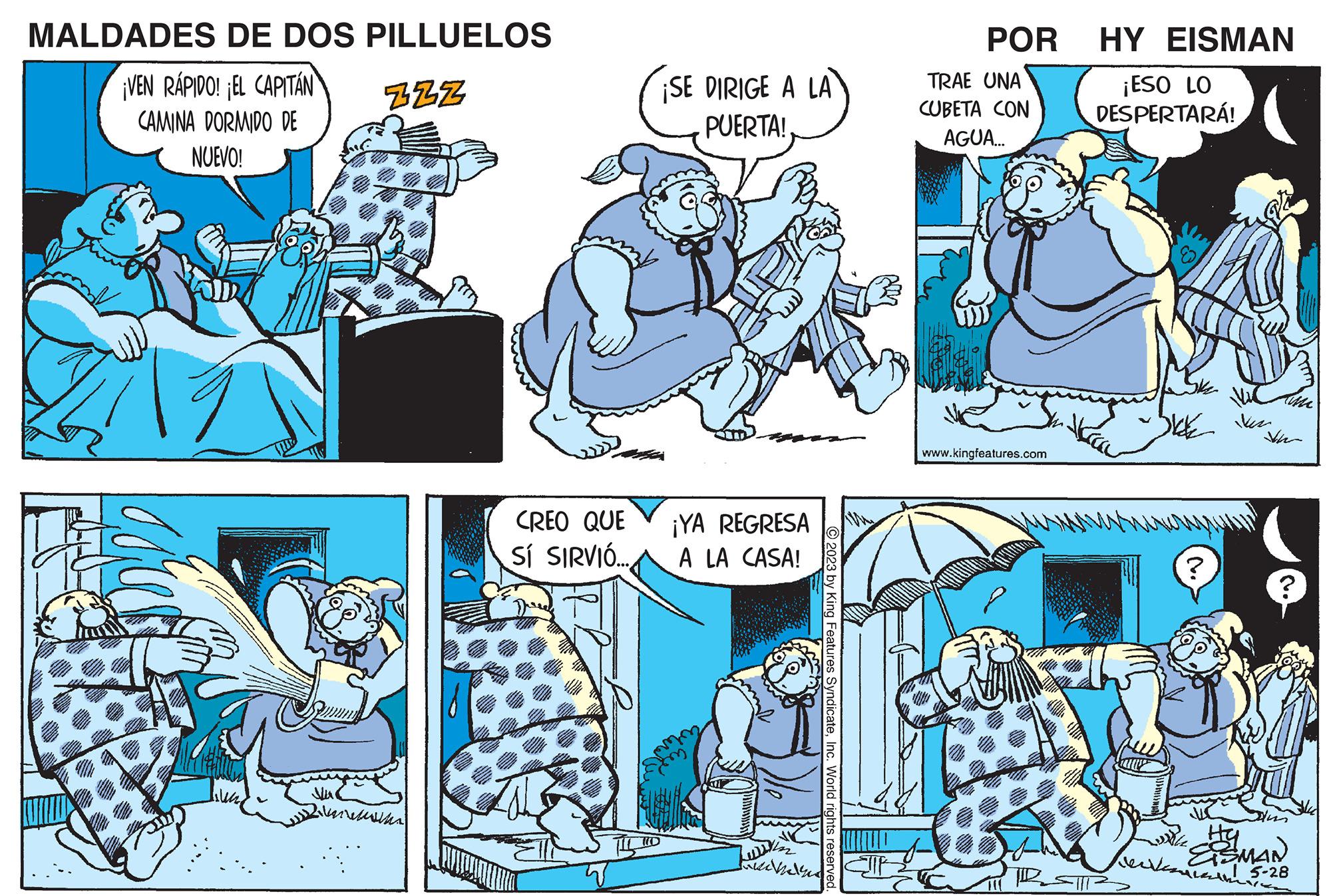 Design OCR: MALDADES DE DOS PILLUELOS ¡VEN RÁPIDO! ¡EL CAPITÁN ZZZ CAMINA DORMIDO DE NUEVO! ? NA ????????? CREO QUE SÍ SIRVIÓ... TID ¡SE DIRIGE A LA PUERTA! ¡YA REGRESA A LA CASA! Pomemad © 2023 by King Features SyndicateInc. World rights reserved. POR TRAE UNA CUBETA CON AGUA... www.kingfeatures.com TR HY EISMAN ¡ESO LO DESPERTARÁ! Waw ? VIC m ? SAMAN 5-28 Renkaan MALDADES DE DOS PILLUELOS ¡ VEN RÁPIDO ! ¡ EL CAPITÁN ZZZ CAMINA DORMIDO DE NUEVO ! ? NA ????????? CREO QUE SÍ SIRVIÓ ... TID ¡ SE DIRIGE A LA PUERTA ! ¡ YA REGRESA A LA CASA ! Pomemad © 2023 by King Features SyndicateInc. World rights reserved . POR TRAE UNA CUBETA CON AGUA ... www.kingfeatures.com TR HY EISMAN ¡ ESO LO DESPERTARÁ ! Waw ? VIC m ? SAMAN 5-28 Renkaan
