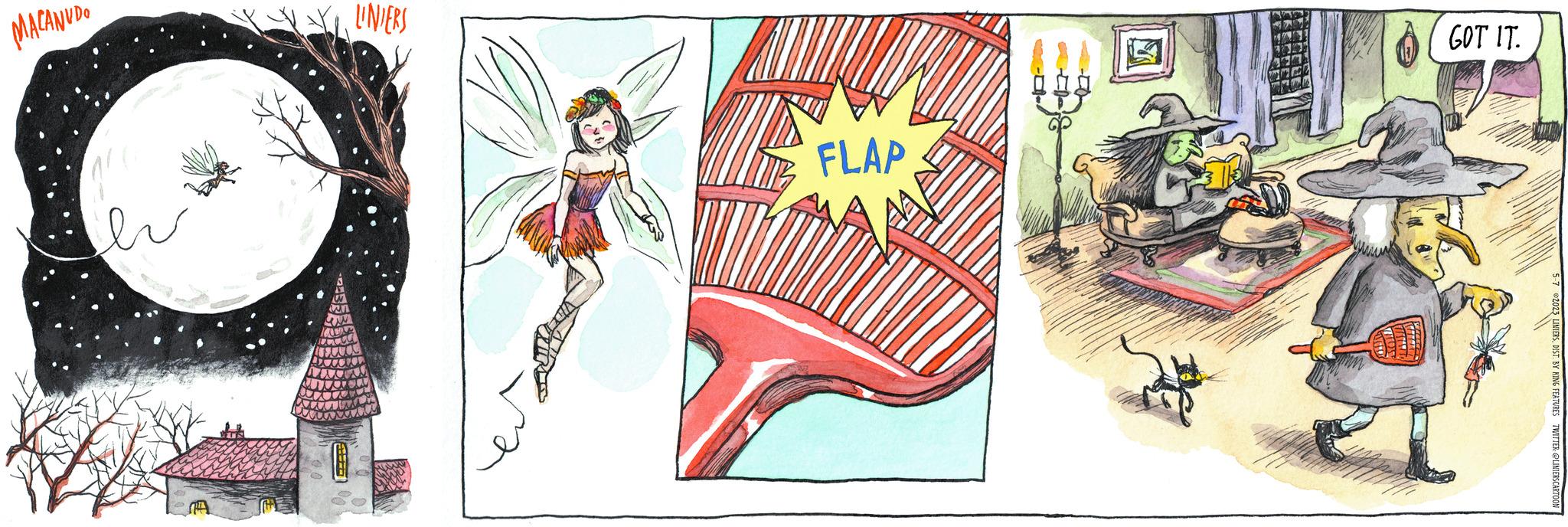 Rectangle OCR: GOT IT. LINIERS MACANUDO FLAP er 5-7 2023 LINIERSDIST. BY KING FEATURES TWITTER: @LINIERSCARTOON um 154 to O GOT IT . LINIERS MACANUDO FLAP er 5-7 2023 LINIERSDIST . BY KING FEATURES TWITTER : @LINIERSCARTOON um 154 to O