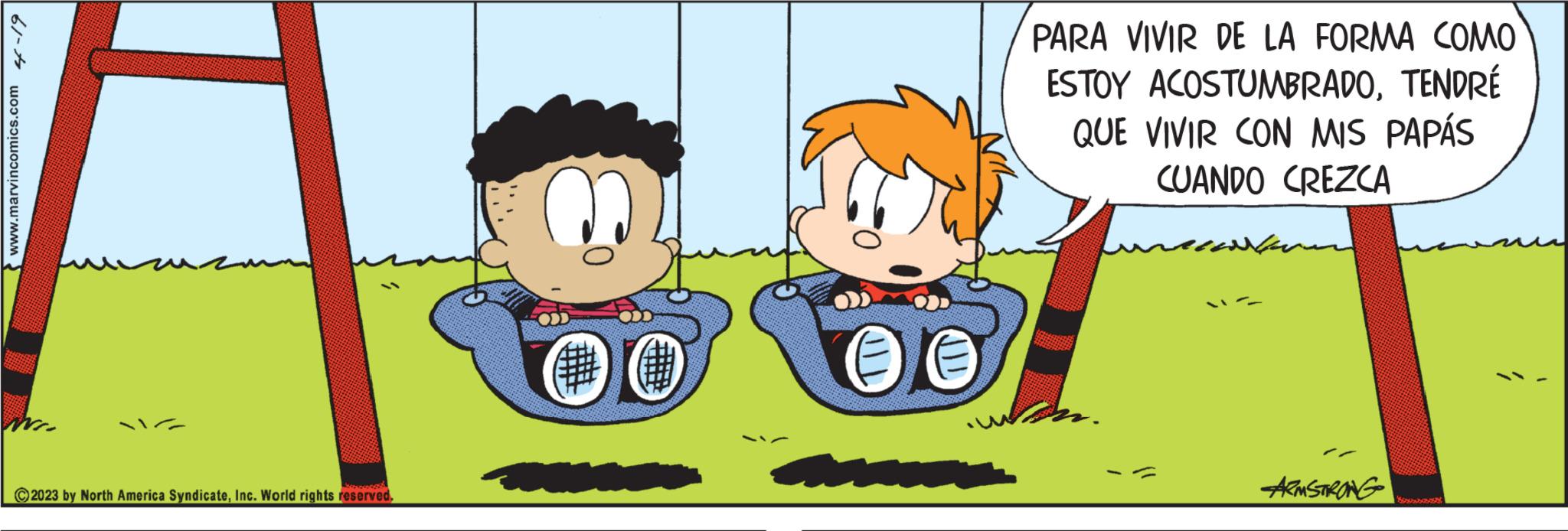 Mode of transport OCR: www.marvincomics.com -19 2023 by North America SyndicateInc. World rights reserved. auf CATA PARA VIVIR DE LA FORMA COMO ESTOY ACOSTUMBRADOTENDRÉ QUE VIVIR CON MIS PAPÁS CUANDO CREZCA ARMSTRONG www.marvincomics.com -19 2023 by North America SyndicateInc. World rights reserved . auf CATA PARA VIVIR DE LA FORMA COMO ESTOY ACOSTUMBRADOTENDRÉ QUE VIVIR CON MIS PAPÁS CUANDO CREZCA ARMSTRONG