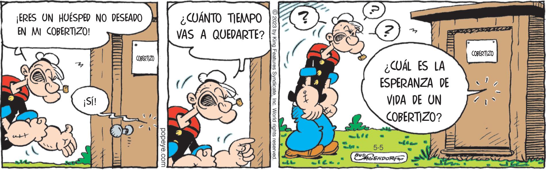 Parallel OCR: ¡ERES UN HUÉSPED NO DESEADO EN MI COBERTIZO! ¡Sí! COBERTIZO popeye.com ¿CUÁNTO TIEMPO VAS A QUEDARTE? 2023 by King Features SyndicateInc. World rights reserved. 17 ? ¿CUÁL ES LA ESPERANZA DE VIDA DE UN COBERTIZO? 5-5 BUDAGENDORF COBERTIZO castic ¡ ERES UN HUÉSPED NO DESEADO EN MI COBERTIZO ! ¡ Sí ! COBERTIZO popeye.com ¿ CUÁNTO TIEMPO VAS A QUEDARTE ? 2023 by King Features SyndicateInc. World rights reserved . 17 ? ¿ CUÁL ES LA ESPERANZA DE VIDA DE UN COBERTIZO ? 5-5 BUDAGENDORF COBERTIZO castic