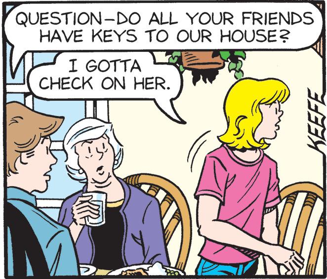 Mode of transport OCR: QUESTION-DO ALL YOUR FRIENDS HAVE KEYS TO OUR HOUSE? I GOTTA CHECK ON HER. ? KEEFE QUESTION - DO ALL YOUR FRIENDS HAVE KEYS TO OUR HOUSE ? I GOTTA CHECK ON HER . ? KEEFE