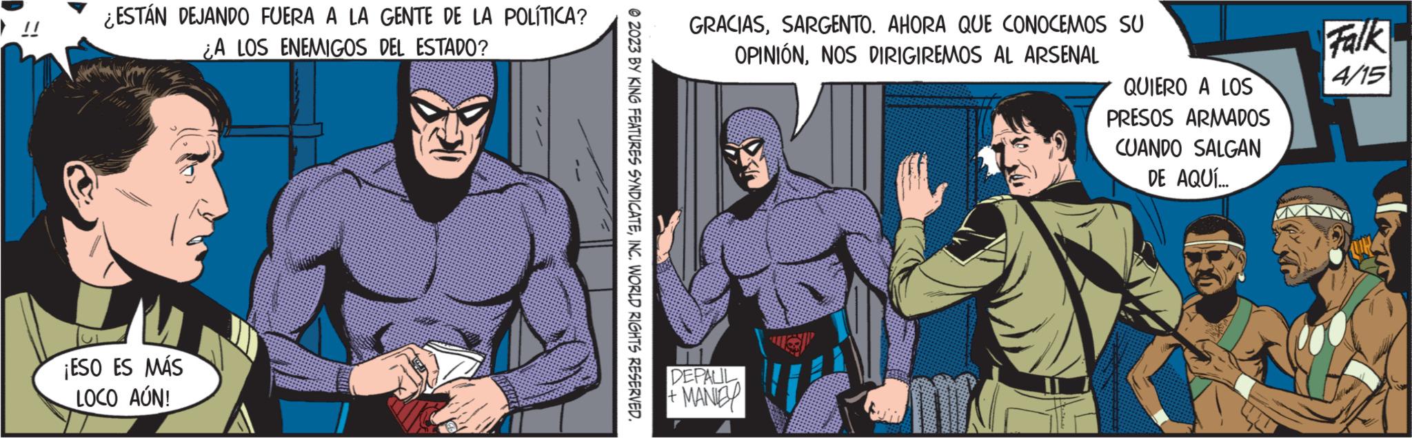 Drawing OCR: ¿ESTÁN DEJANDO FUERA A LA GENTE DE LA POLÍTICA? ¿A LOS ENEMIGOS DEL ESTADO? ¡ESO ES MÁS LOCO AÚN! © 2023 BY KING FEATURES SYNDICATEINC. WORLD RIGHTS RESERVED. GRACIASSARGENTO. AHORA QUE CONOCEMOS SU OPINIÓNNOS DIRIGIREMOS AL ARSENAL DEPALIL + MANDY MK QUIERO A LOS PRESOS ARMADOS CUANDO SALGAN DE AQUÍ... Falk 4/15 ¿ ESTÁN DEJANDO FUERA A LA GENTE DE LA POLÍTICA ? ¿ A LOS ENEMIGOS DEL ESTADO ? ¡ ESO ES MÁS LOCO AÚN ! © 2023 BY KING FEATURES SYNDICATEINC . WORLD RIGHTS RESERVED . GRACIASSARGENTO . AHORA QUE CONOCEMOS SU OPINIÓNNOS DIRIGIREMOS AL ARSENAL DEPALIL + MANDY MK QUIERO A LOS PRESOS ARMADOS CUANDO SALGAN DE AQUÍ ... Falk 4/15