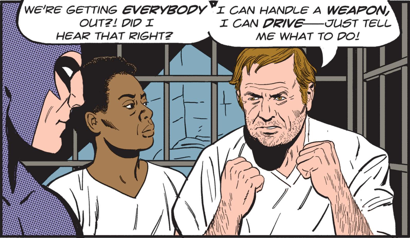 Gesture OCR: WE'RE GETTING EVERYBODY OUT?! DID I HEAR THAT RIGHT? I I CAN HANDLE A WEAPONI CAN DRIVE-JUST TELL ME WHAT TO DO! WE'RE GETTING EVERYBODY OUT ?! DID I HEAR THAT RIGHT ? I I CAN HANDLE A WEAPONI CAN DRIVE - JUST TELL ME WHAT TO DO !