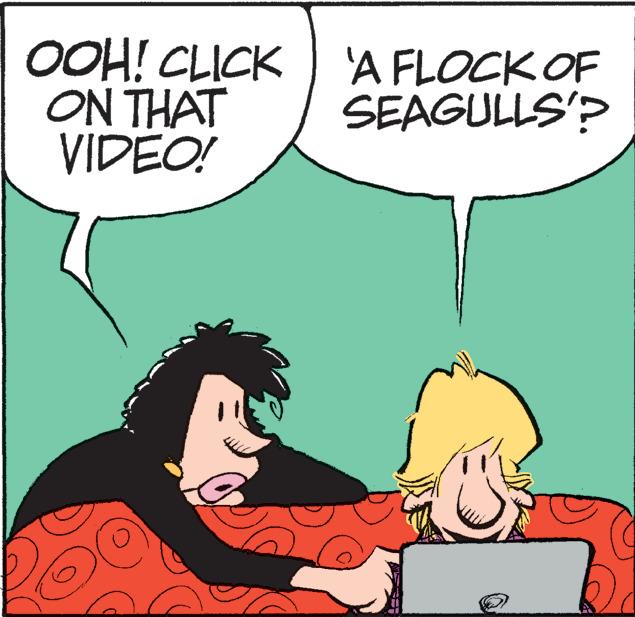 Happy OCR: OOH! CLICK ON THAT VIDEO! 'A FLOCK OF SEAGULLS'? OOH ! CLICK ON THAT VIDEO ! ' A FLOCK OF SEAGULLS ' ?