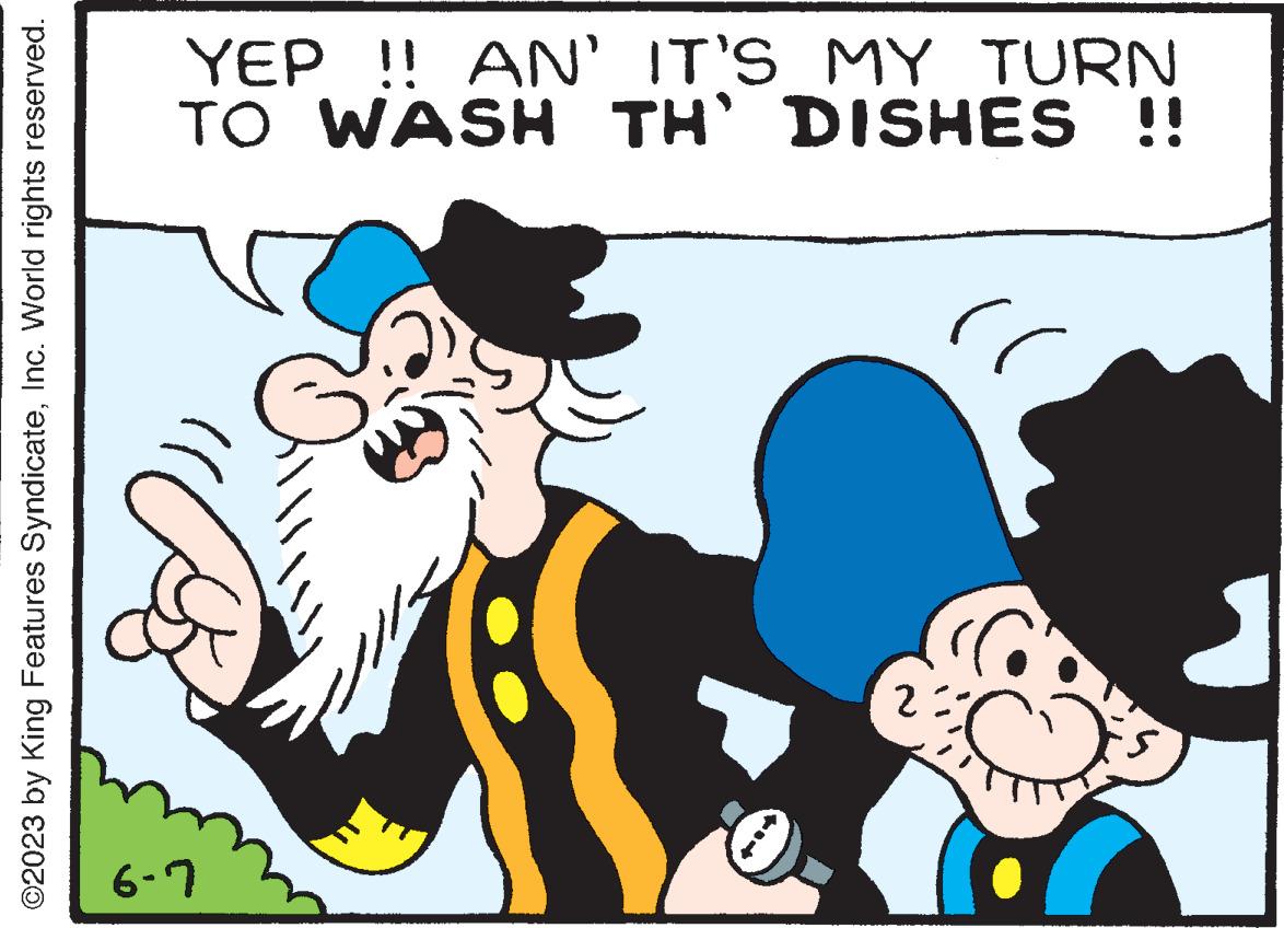 Mammal OCR: ©2023 by King Features SyndicateInc. World rights reserved. YEP !! AN' IT'S MY TURN TO WASH TH DISHES !! L-9 2 ? © 2023 by King Features SyndicateInc. World rights reserved . YEP !! AN ' IT'S MY TURN TO WASH TH DISHES !! L - 9 2 ?