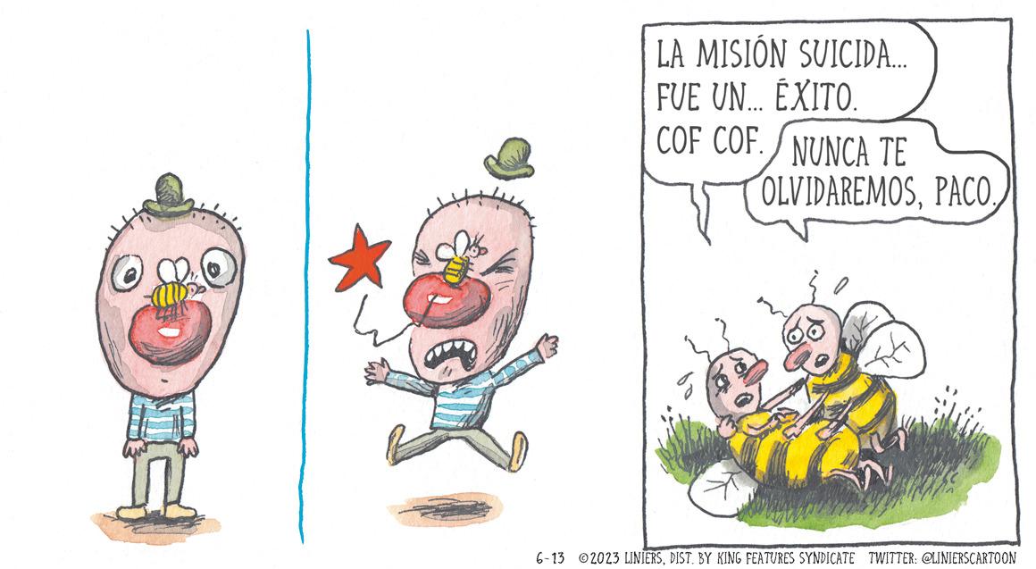 Pleased OCR: O LA MISIÓN SUICIDA.... FUE UN... ÉXITO. COF COF. NUNCA TE OLVIDAREMOS42 6-13 ©2023 LINIERSDIST. BY KING FEATURES SYNDICATE TWITTER: @LINIERSCARTOON O LA MISIÓN SUICIDA .... FUE UN ... ÉXITO . COF COF . NUNCA TE OLVIDAREMOS42 6-13 © 2023 LINIERSDIST . BY KING FEATURES SYNDICATE TWITTER : @LINIERSCARTOON