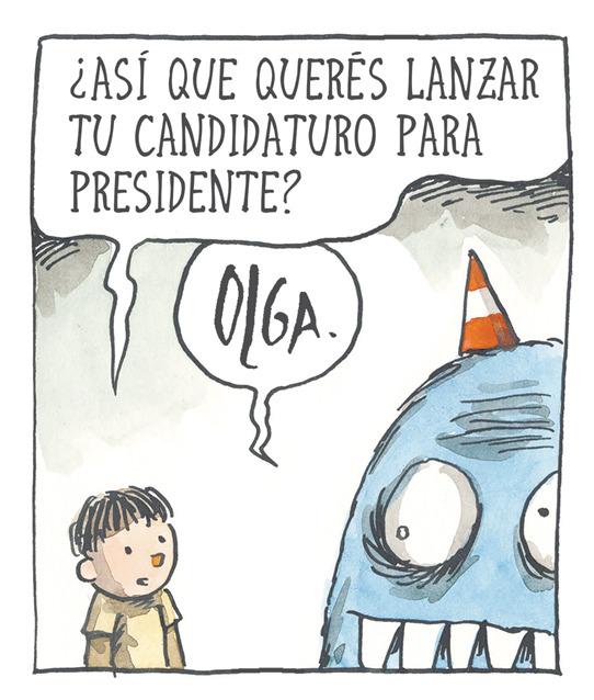 Line OCR: ¿ASÍ QUE QUERÉS LANZAR TU CANDIDATURO PARA PRESIDENTE? OLGA 0 A A A A ¿ ASÍ QUE QUERÉS LANZAR TU CANDIDATURO PARA PRESIDENTE ? OLGA 0 A A A A