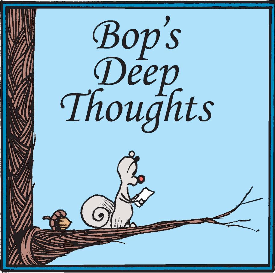 Line art OCR: Bop's Deep Thoughts en ** Bop's Deep Thoughts en **