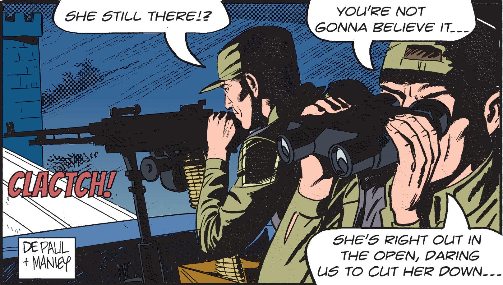 Gun barrel OCR: 1 SHE STILL THERE!? *** CLACICH! DE PALIL + MANIEY *. YOU'RE NOT GONNA BELIEVE IT... N U M SHE'S RIGHT OUT IN THE OPENDARING US TO CUT HER DOWN... 1 SHE STILL THERE !? *** CLACICH ! DE PALIL + MANIEY * . YOU'RE NOT GONNA BELIEVE IT ... N U M SHE'S RIGHT OUT IN THE OPENDARING US TO CUT HER DOWN ...